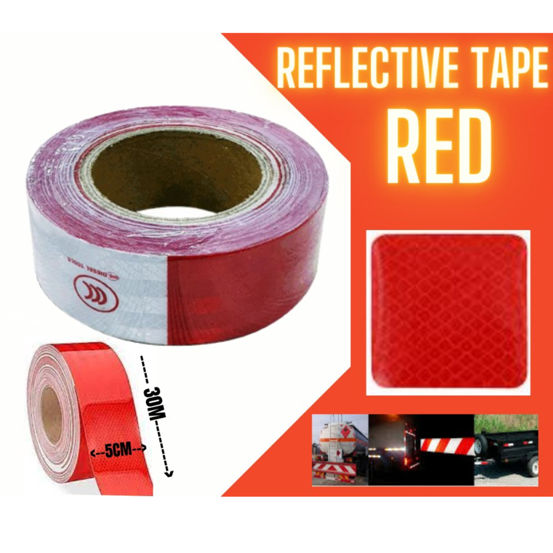 Reflective Waterproof Red and White Adhesive conspicuity tape for trailer, outdoor, cars, trucks- 3427 Reflective Waterproof Red and White Adhesive conspicuity tape for trailer, outdoor, cars, trucks- 3427